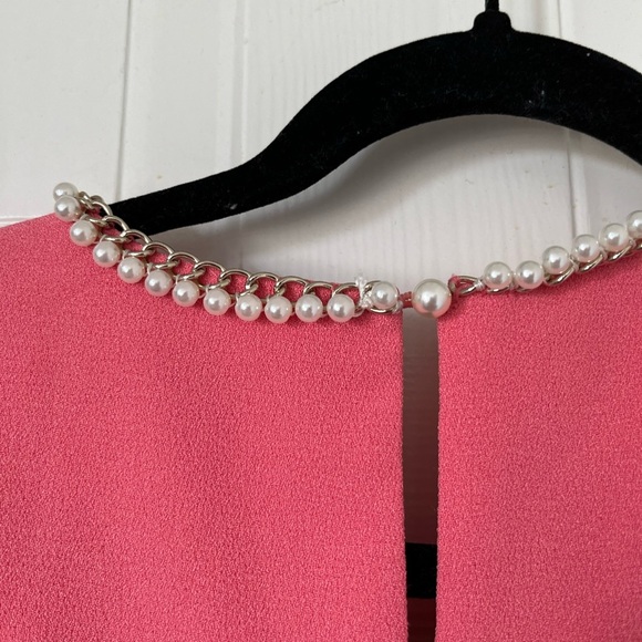 Karl Lagerfeld Pink Pearl Neckline Dress - Picture 5 of 15